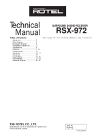 Rotel RSX-972 - Technical manual 
